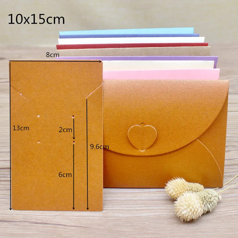 10pcs 10*15cm jewelry Gift Envelope with necklace earring Paper Display Card