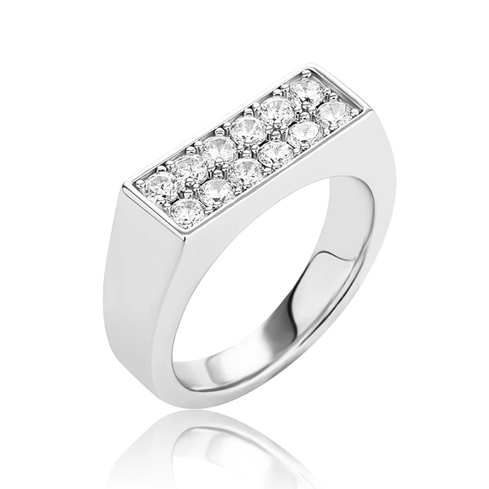 TOPGRILLZ High Quality Iced Out Cubic Zirconia Gold & Silver Colour Ring