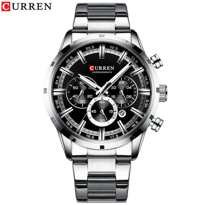 CURREN - Relogio Masculino luxurious Chronograph Wrist Watch, Quartz Clockwork And Waterproof