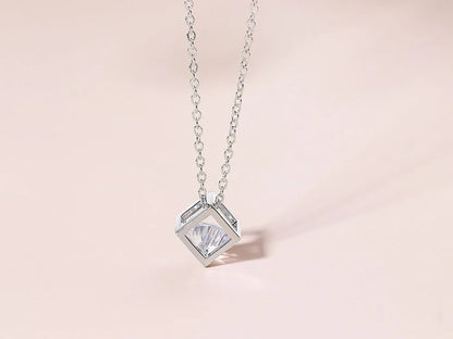 ZHOUYANG Cube Zircon Necklace For Women