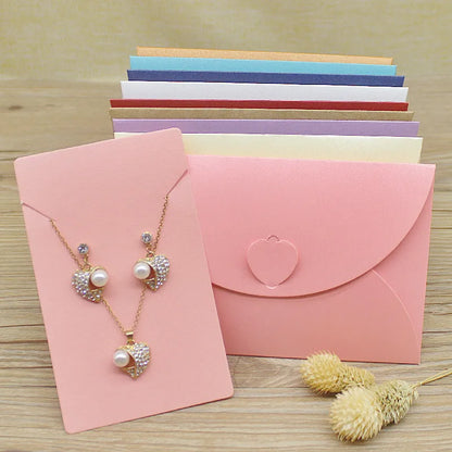 10pcs 10*15cm jewelry Gift Envelope with necklace earring Paper Display Card