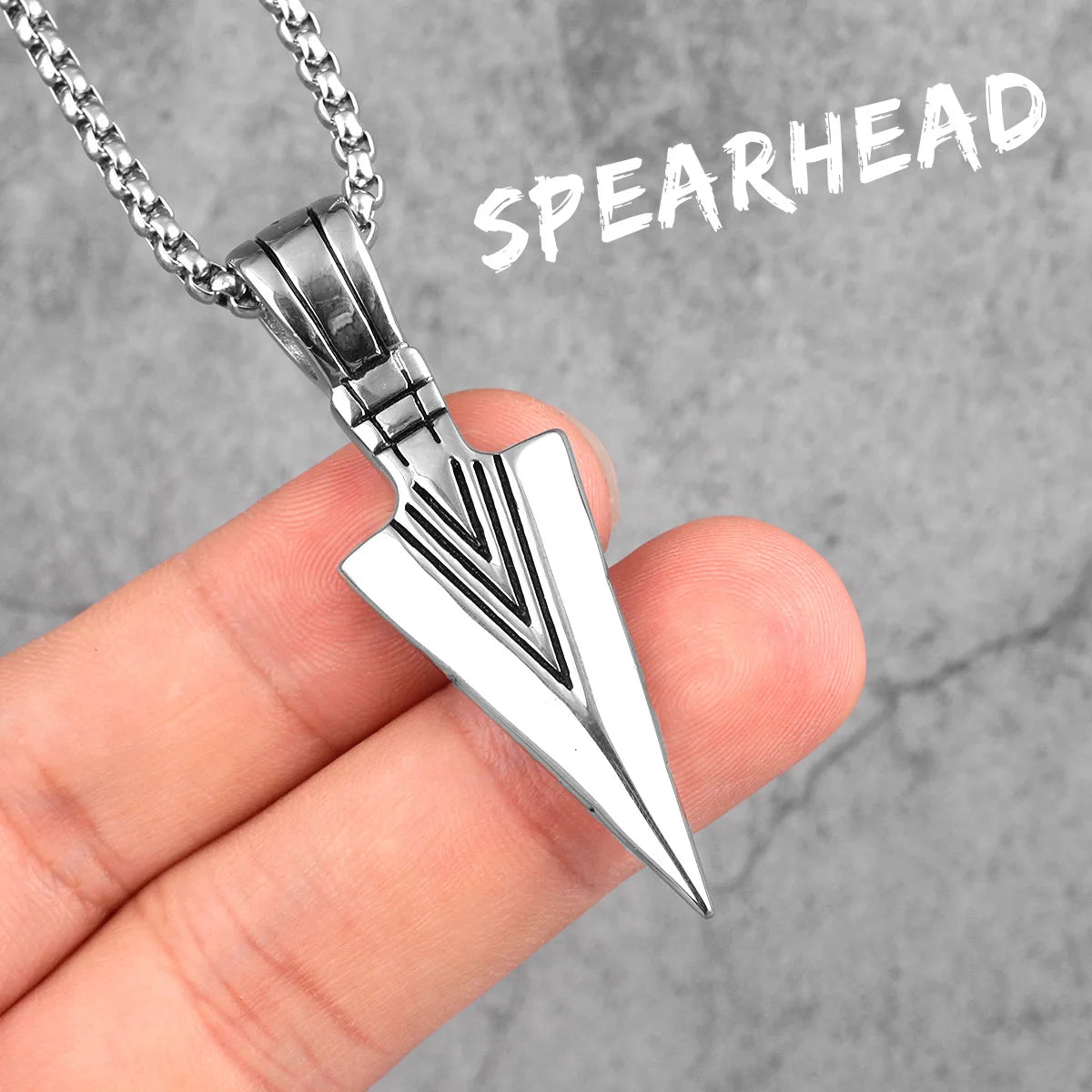 Spartan Spearhead Pendant Necklaces - Stainless Steel & Different Variants