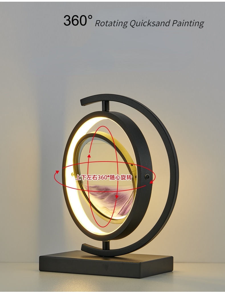 LED quicksand hourglass - Unique Art With Night Light