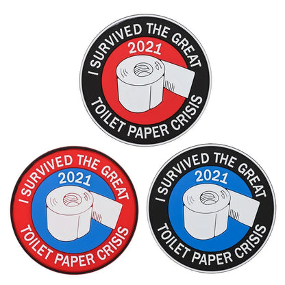 I SURVIVED THE GREAT TOILET PAPER TP CRISIS 2020 Embroidered Patches Stickers On Clothes Patch Badges