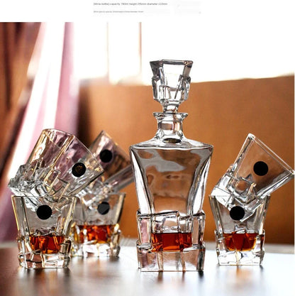 Luxurious high quality Crystal glass Decanter + 6 cups