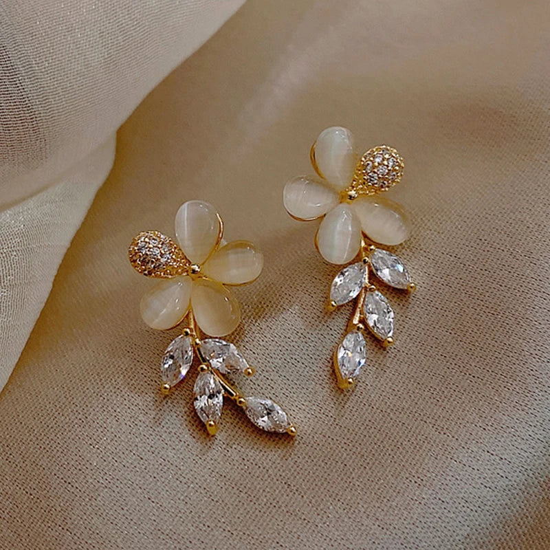 RINHOO Multiple Exquisite Style Rhinestone/Zircon/Pearl Earrings