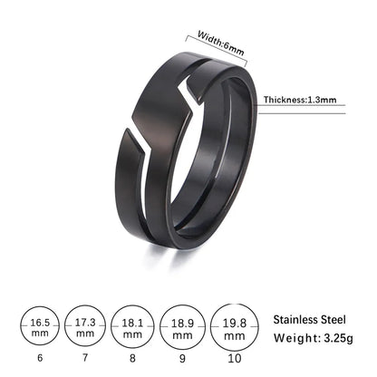 Skyrim Simple Stainless Steel Ring for Men & Women