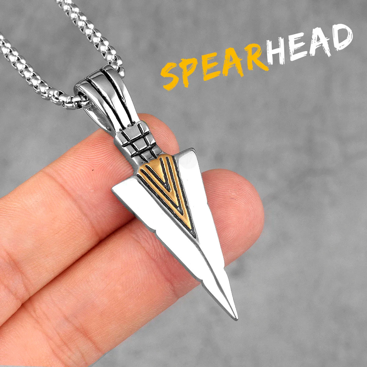 Spartan Spearhead Pendant Necklaces - Stainless Steel & Different Variants