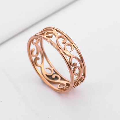 Skyrim Elegant Cutout Filigree Stainless Steel Ring