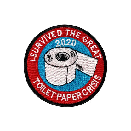 I SURVIVED THE GREAT TOILET PAPER TP CRISIS 2020 Embroidered Patches Stickers On Clothes Patch Badges