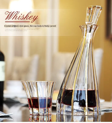 Luxurious high quality Crystal glass Decanter + 6 cups