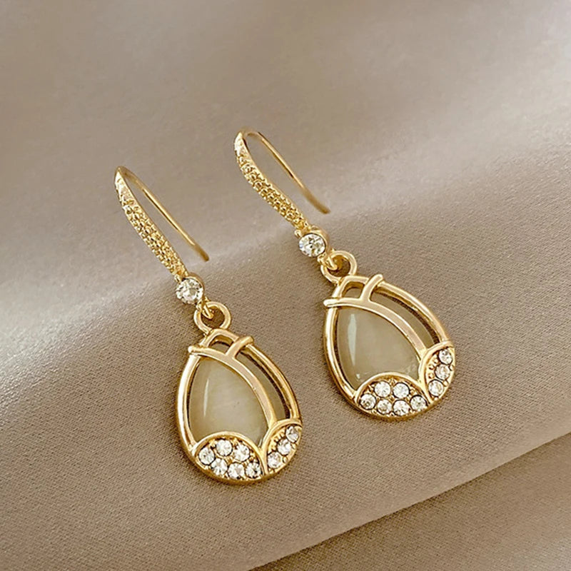 RINHOO Multiple Exquisite Style Rhinestone/Zircon/Pearl Earrings