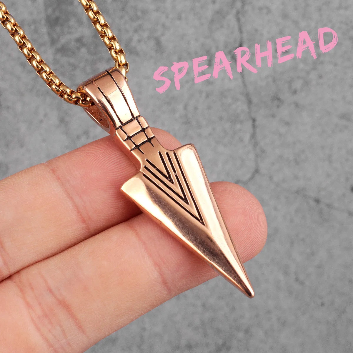 Spartan Spearhead Pendant Necklaces - Stainless Steel & Different Variants