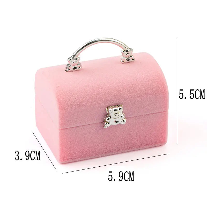 QIAO 1 Piece Small Velvet Jewelry Box