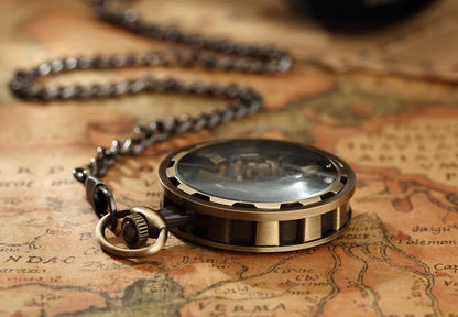 Gorben Luxurious Vintage Mechanical Skeleton Pocket Watches In Gold, Silver, Black & Mixed Colours