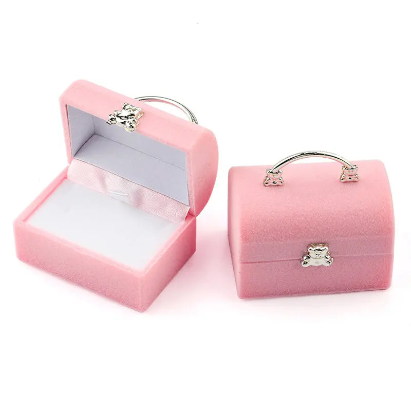 QIAO 1 Piece Small Velvet Jewelry Box