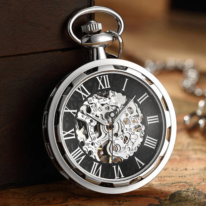 Gorben Luxurious Vintage Mechanical Skeleton Pocket Watches In Gold, Silver, Black & Mixed Colours