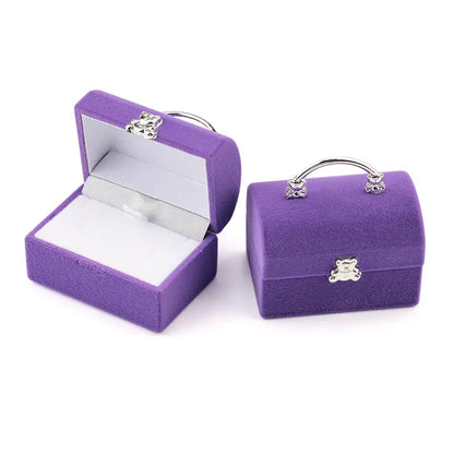 QIAO 1 Piece Small Velvet Jewelry Box