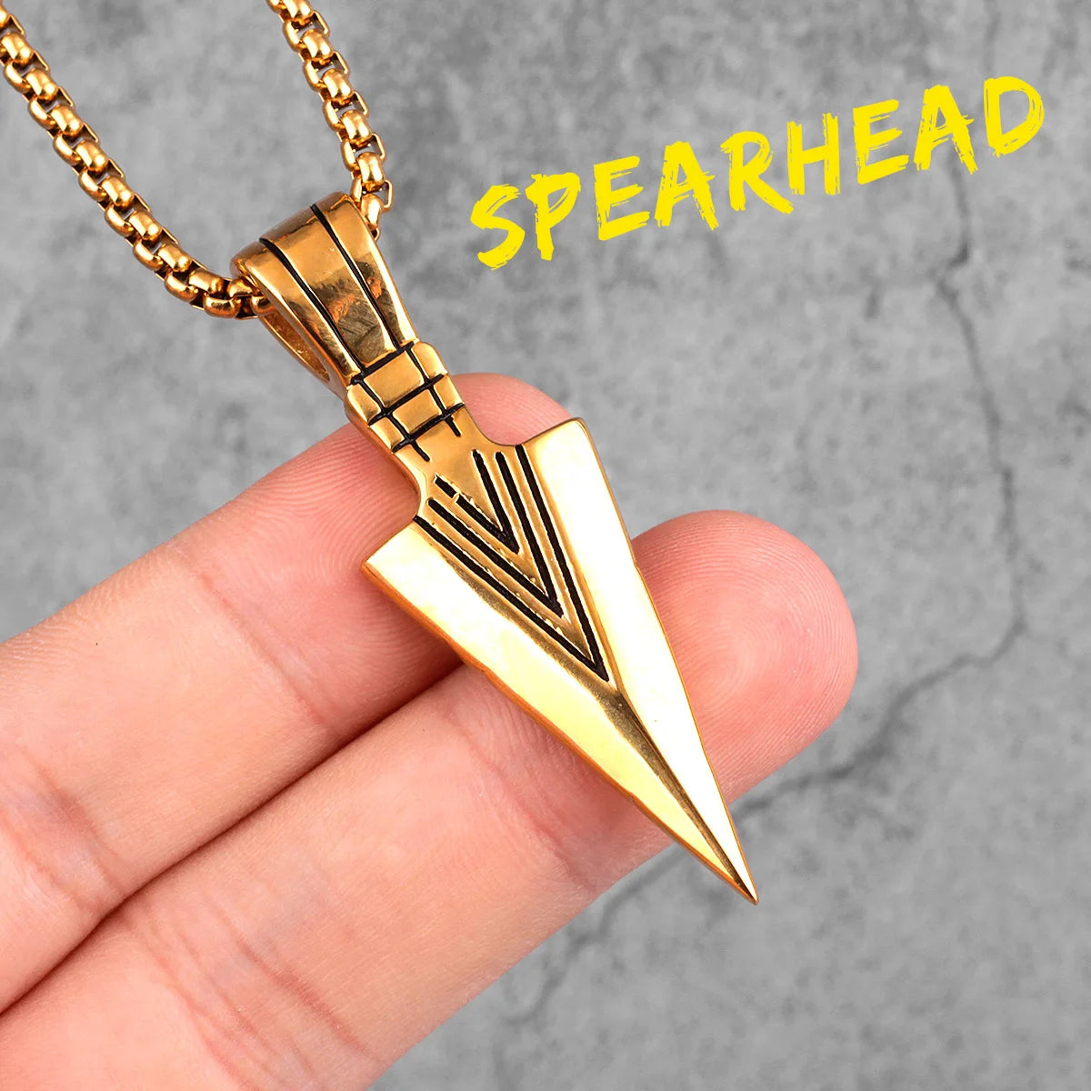 Spartan Spearhead Pendant Necklaces - Stainless Steel & Different Variants