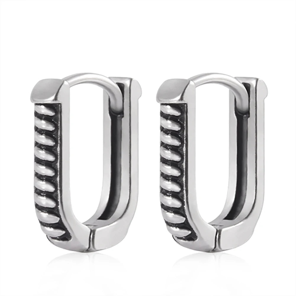 Tajam Variety Of Stainless Steel Hoop Earrings