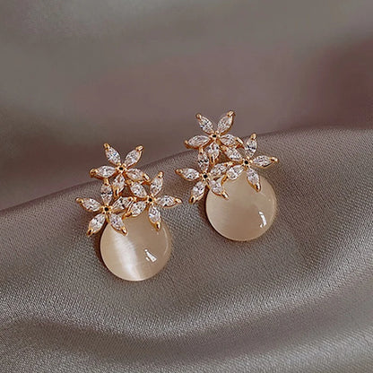 RINHOO Multiple Exquisite Style Rhinestone/Zircon/Pearl Earrings