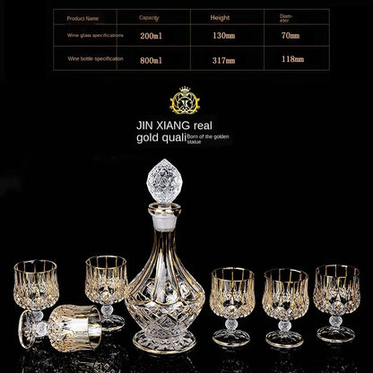 Luxurious high quality Crystal glass Decanter + 6 cups