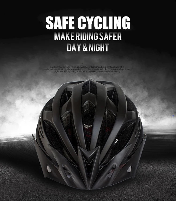 QUESHARK [Men&Women] Ultralight Cycling Helmet With Led Taillight And Sun Visor for Bike Bicycle Motorcycle Riding Safely