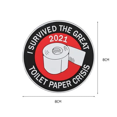 I SURVIVED THE GREAT TOILET PAPER TP CRISIS 2020 Embroidered Patches Stickers On Clothes Patch Badges