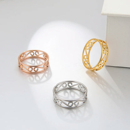 Skyrim Elegant Cutout Filigree Stainless Steel Ring