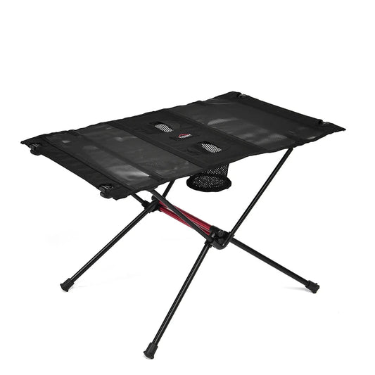 Widesea Outdoor Lightweight Mesh Folding Table With Cupholder