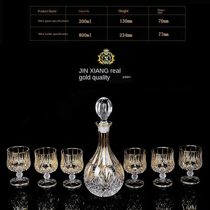 Luxurious high quality Crystal glass Decanter + 6 cups