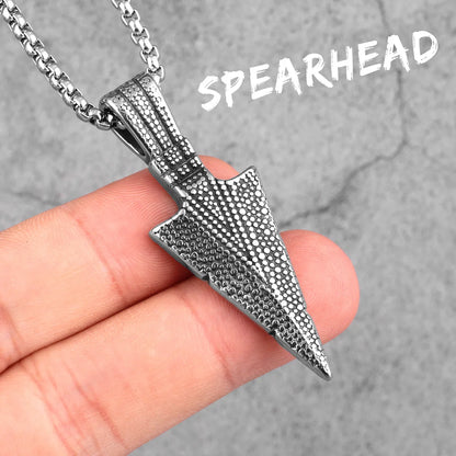 Spartan Spearhead Pendant Necklaces - Stainless Steel & Different Variants