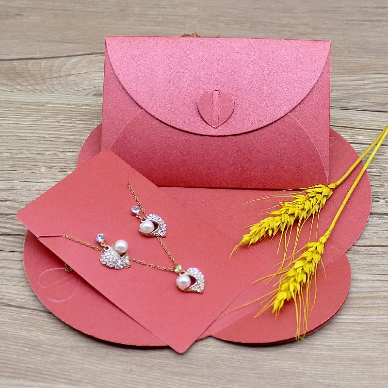 10pcs 10*15cm jewelry Gift Envelope with necklace earring Paper Display Card