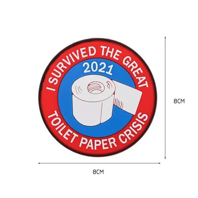 I SURVIVED THE GREAT TOILET PAPER TP CRISIS 2020 Embroidered Patches Stickers On Clothes Patch Badges