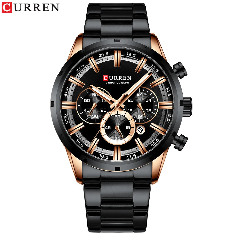 CURREN - Relogio Masculino luxurious Chronograph Wrist Watch, Quartz Clockwork And Waterproof