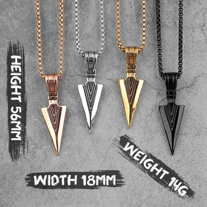 Spartan Spearhead Pendant Necklaces - Stainless Steel & Different Variants