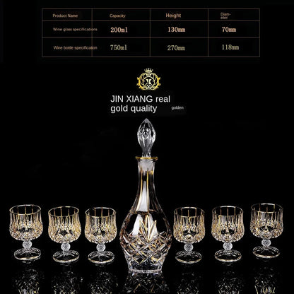 Luxurious high quality Crystal glass Decanter + 6 cups