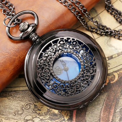 YISUYA Exquise Starry Multi Colour Dial uartz Pocket Watch Pendant