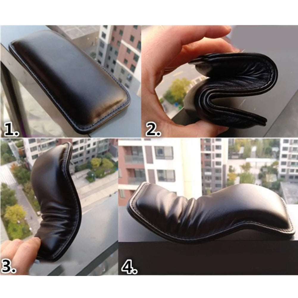 Leather Knee Pad for Car Interior - 18X8.2cm- Comfortable Elastic Cushion with Memory Foam.