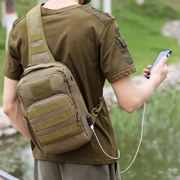 Furukroa Outdoor Shoulder Bag With USB Charging Port