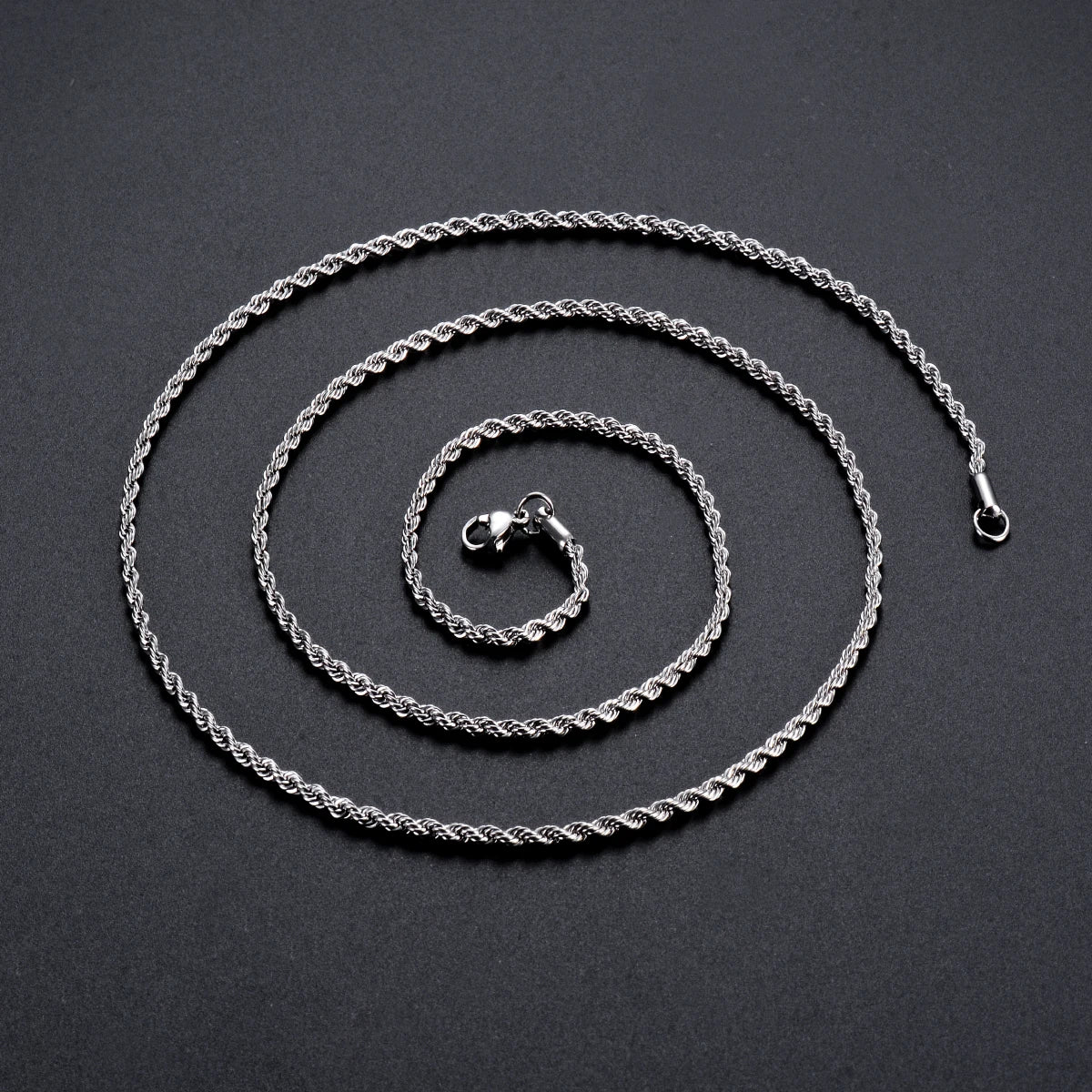 1 piece Steel Color Width 2mm/2.5mm/3mm/4mm/5mm/6mm Rope Chain Necklace/Bracelet For Men & Women