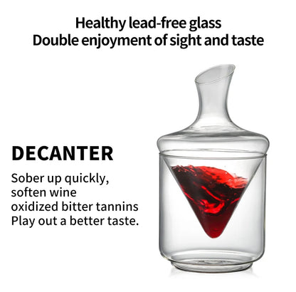 Luxurious Crystal Glass High Grade Decanter with Ice Bucket - 1000ml capacity