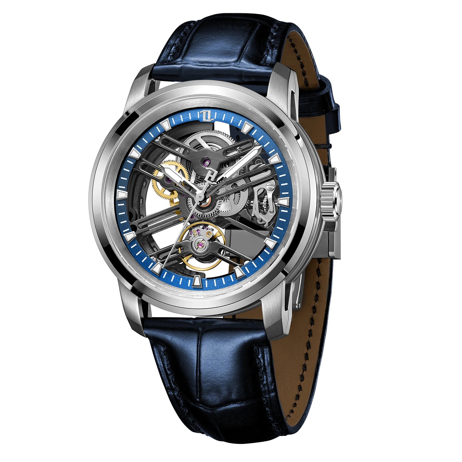 OBLVLO Skeleton Mechanical Watch - Transparent, Hollow, Automatic Watch