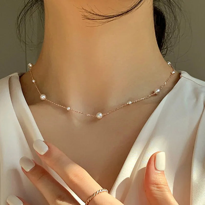 Trendy Pearl Love Heart Necklace For Women