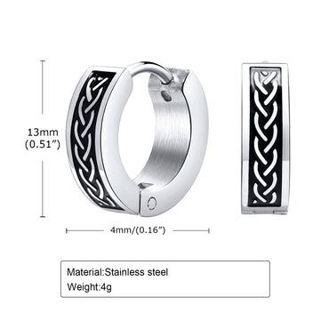 Mprainbow Variety Celtic Style Stainless Steel Earrings