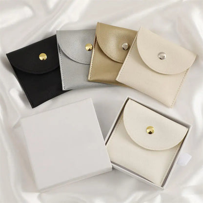 1Pc Genenic PU Leather Jewelry Pouch Bags in 32 Colours