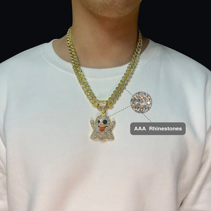 ULJ Spooky Iced Out Pendant Variants With AAA Rhinestones