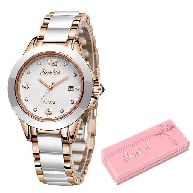 Fashion Women Watch Rose Gold Ladies Bracelet Watches Girl Reloj Mujer 2023 New Creative Watch Waterproof Date Clock Woman