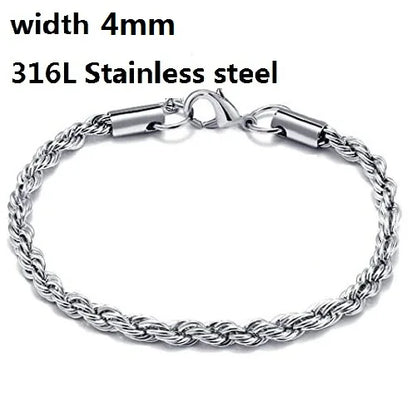 Figaro Stainless Steel Cuban Chain Bracelets