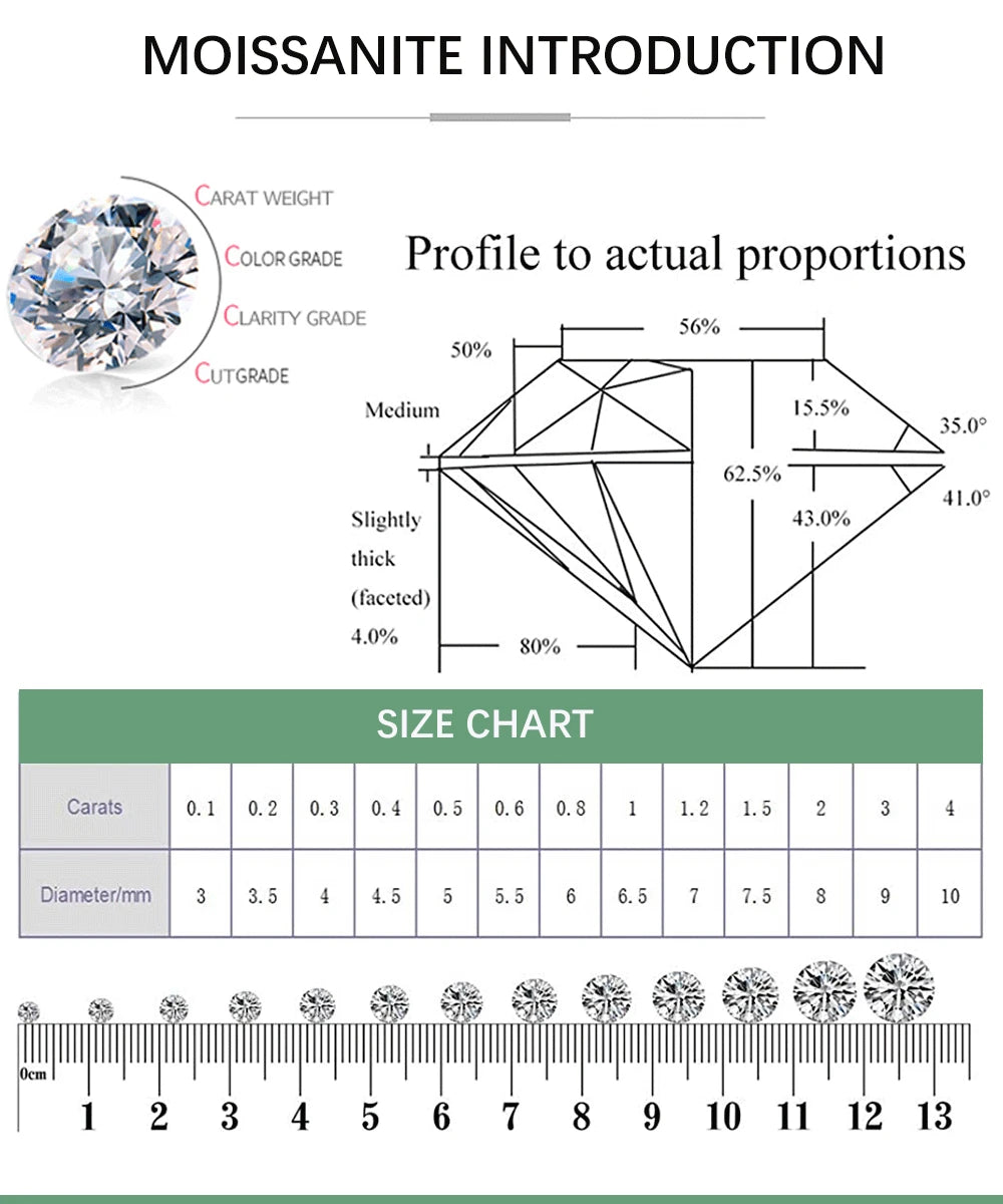 Shooting Star Moissanite Engagement rings 1 Carat Lab diamond Ring With Certificate 925 Sterling Silver Wedding Band for Women